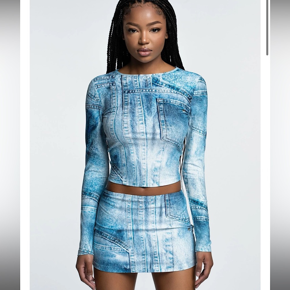 COPY - THE KRIPT Sully Denim Print Set